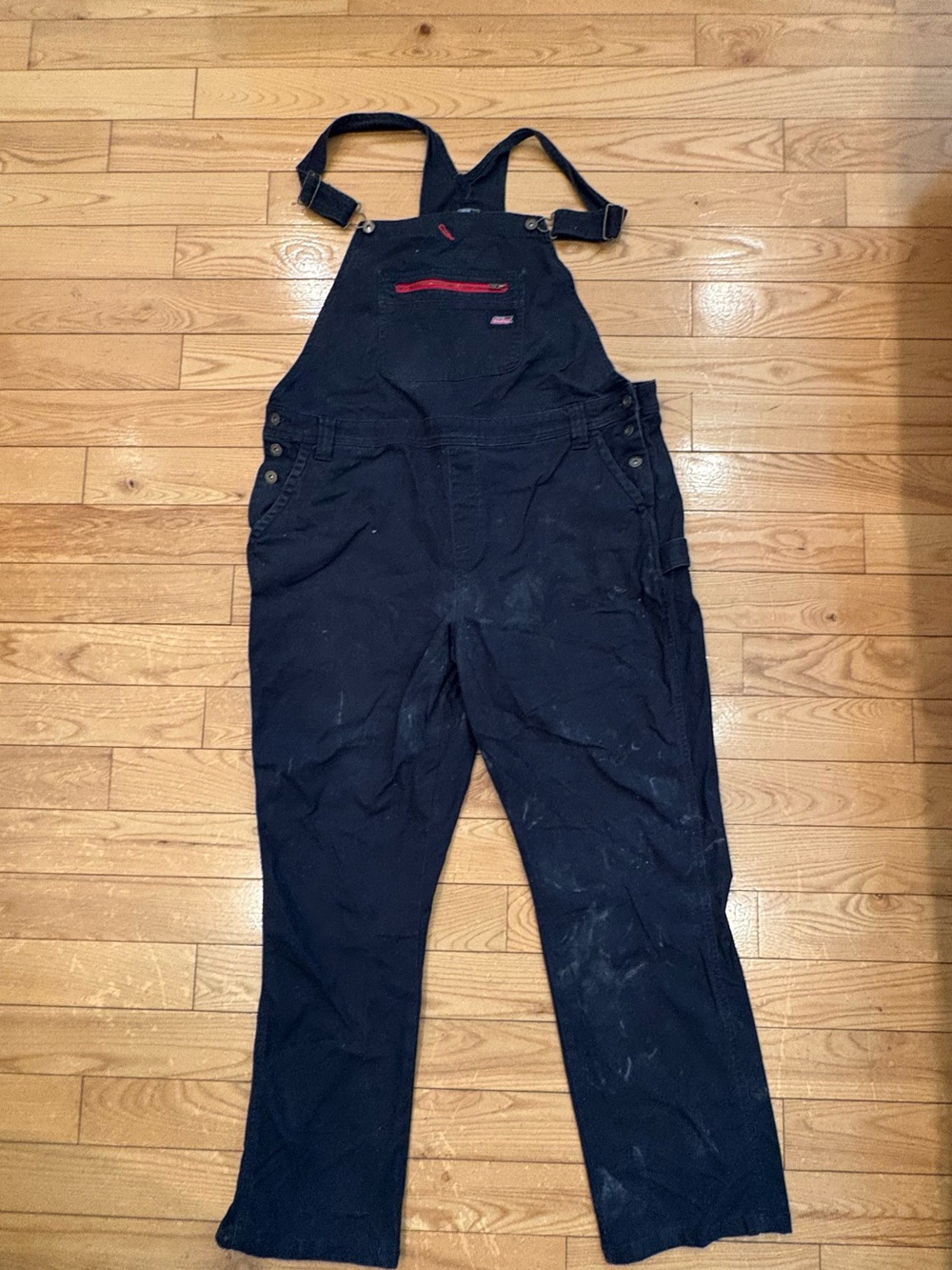 Dickies Black Women's Utility Overalls with Red Accent-XL-unisex-carpenter wear